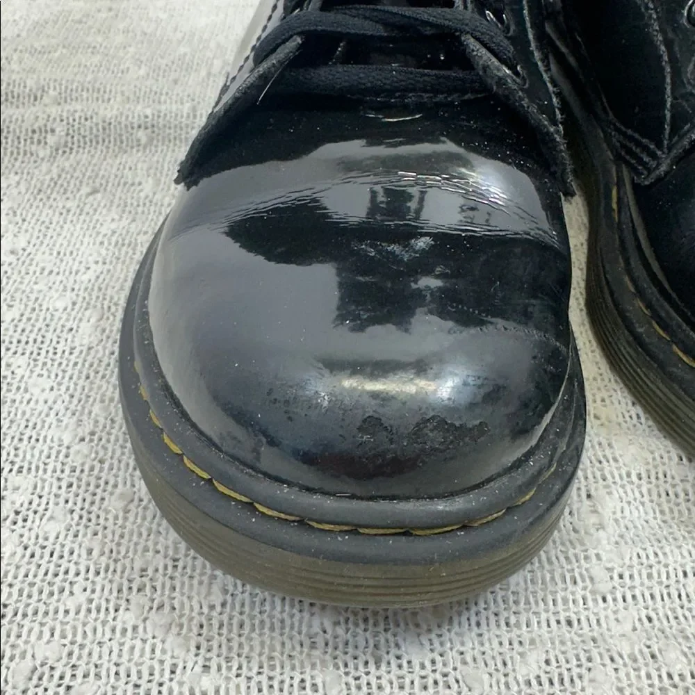 DR MARTENS Junior 1460 Patent Leather Lace Up Boots Shoes Child size 2